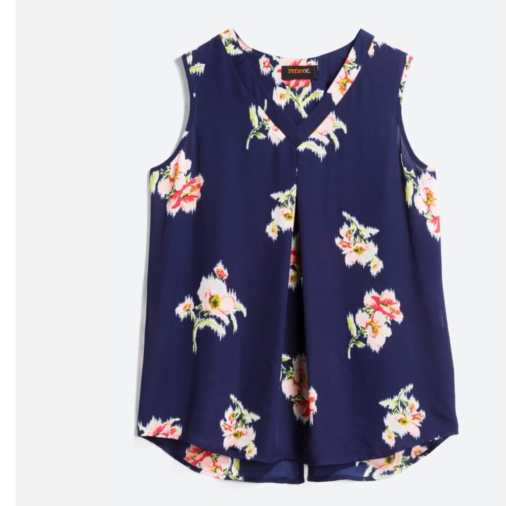 Pleat front blouse